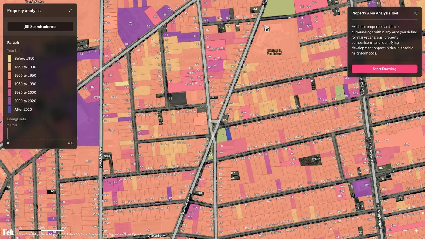 Felt Map: a still of the map