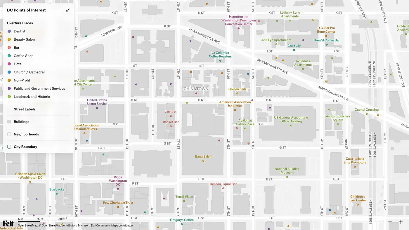 Felt Map: a still of the map