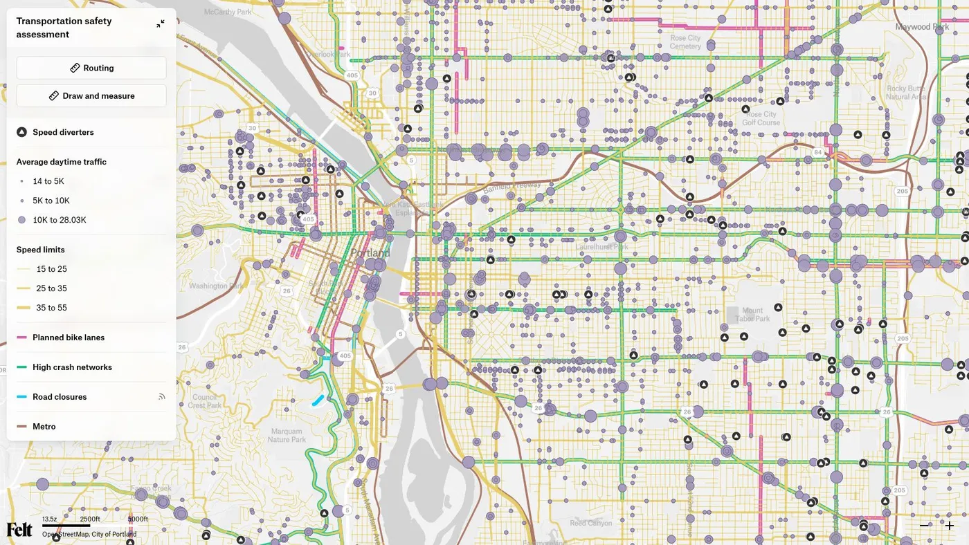 Felt Map: a still of the map