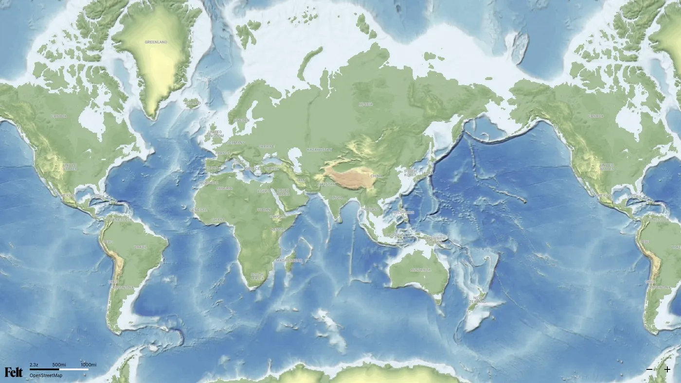 Felt Map: a still of the map