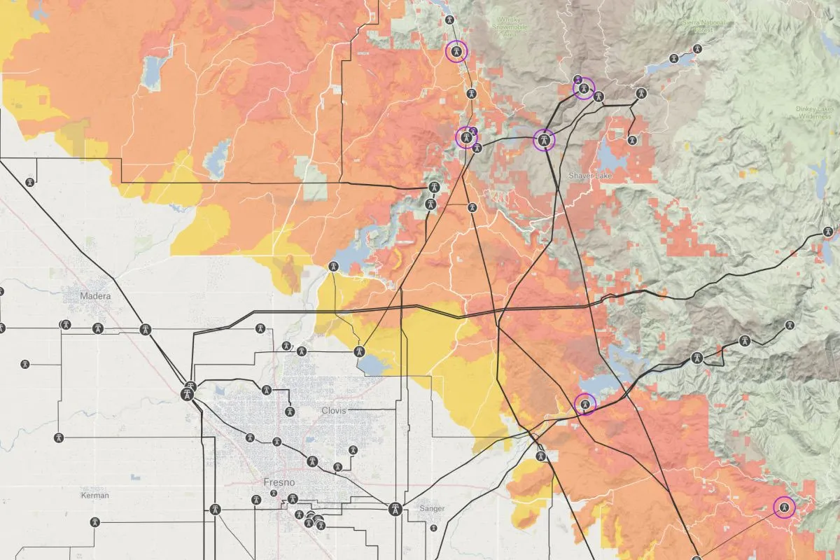 Preview of Wildfire Risk Assessment, an interactive Felt map