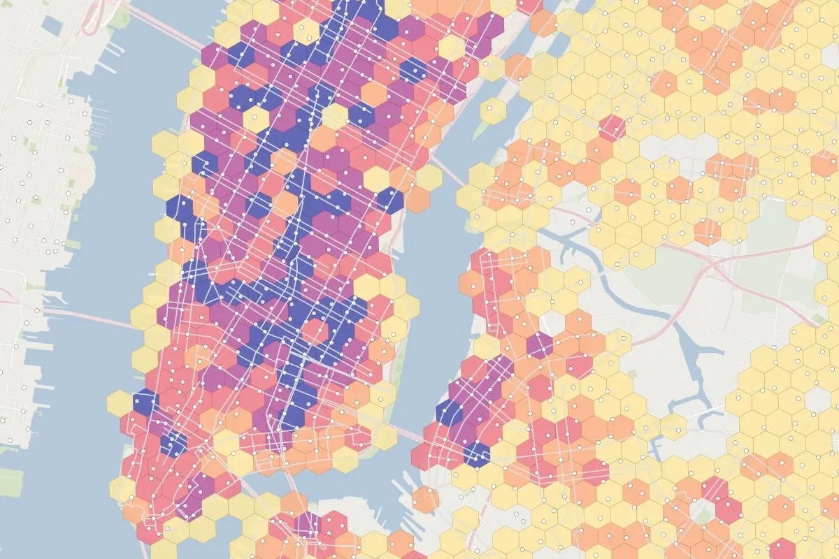 Preview of Citi Bike Mobility Patterns, an interactive Felt map