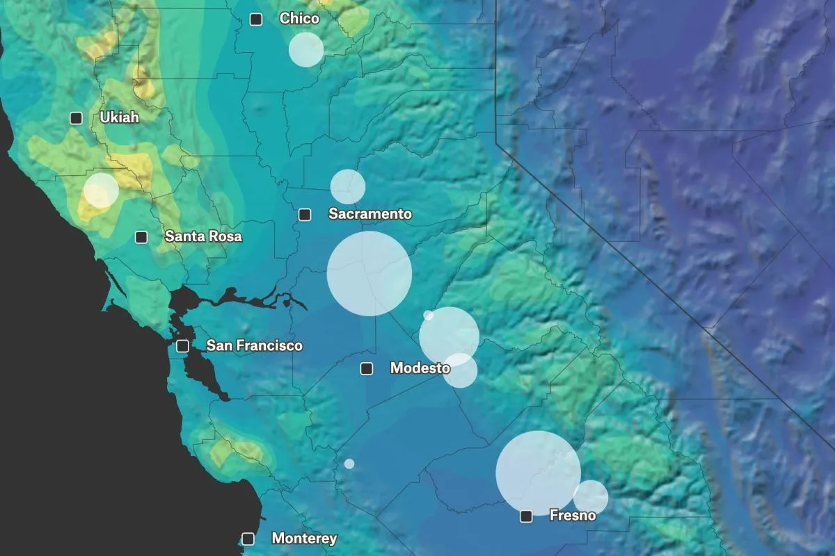 Preview of California Reservoirs, an interactive Felt map
