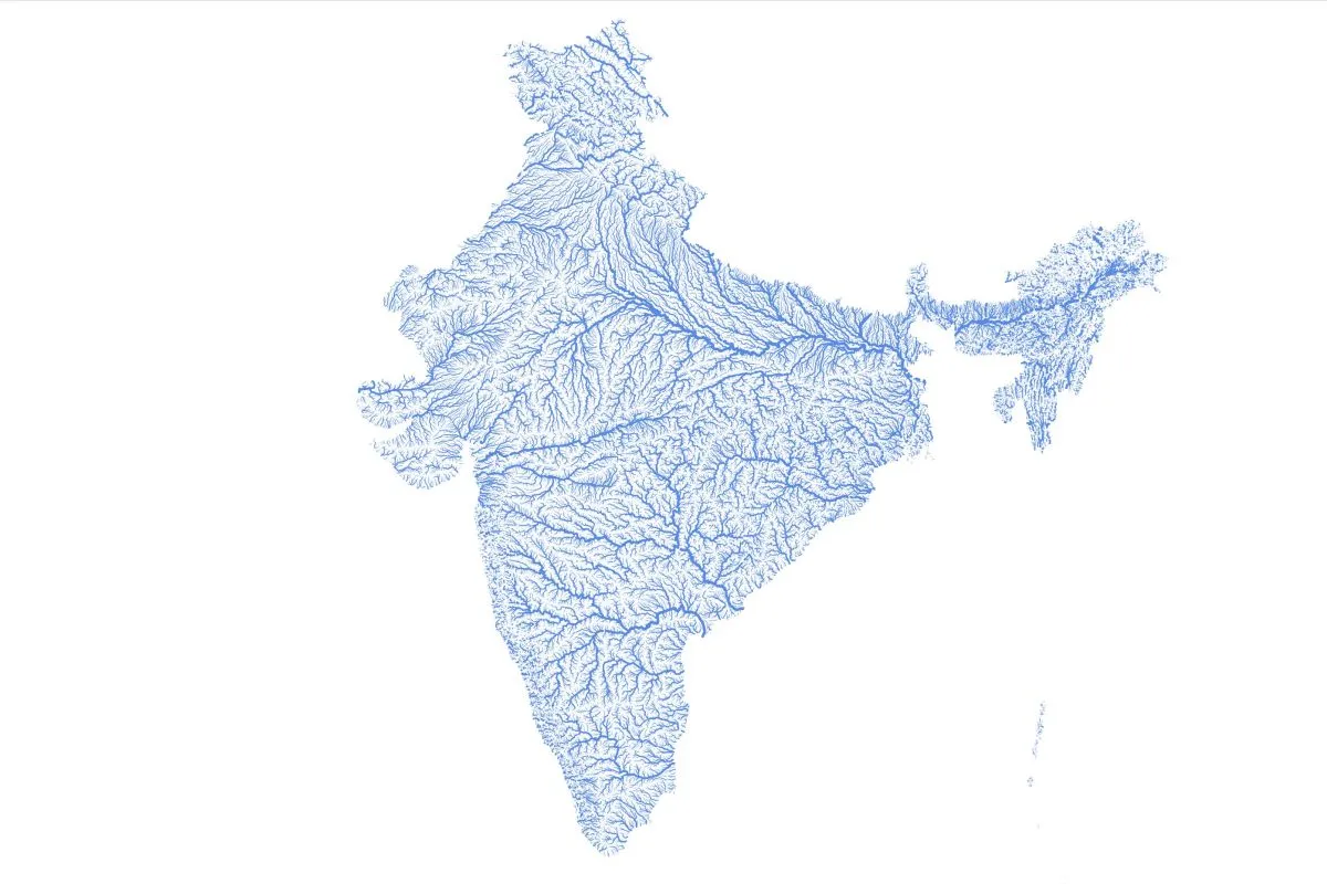 Preview of Rivers of India, an interactive Felt map