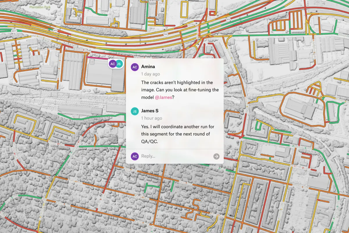 Preview of Pavement Conditions Assessment, an interactive Felt map