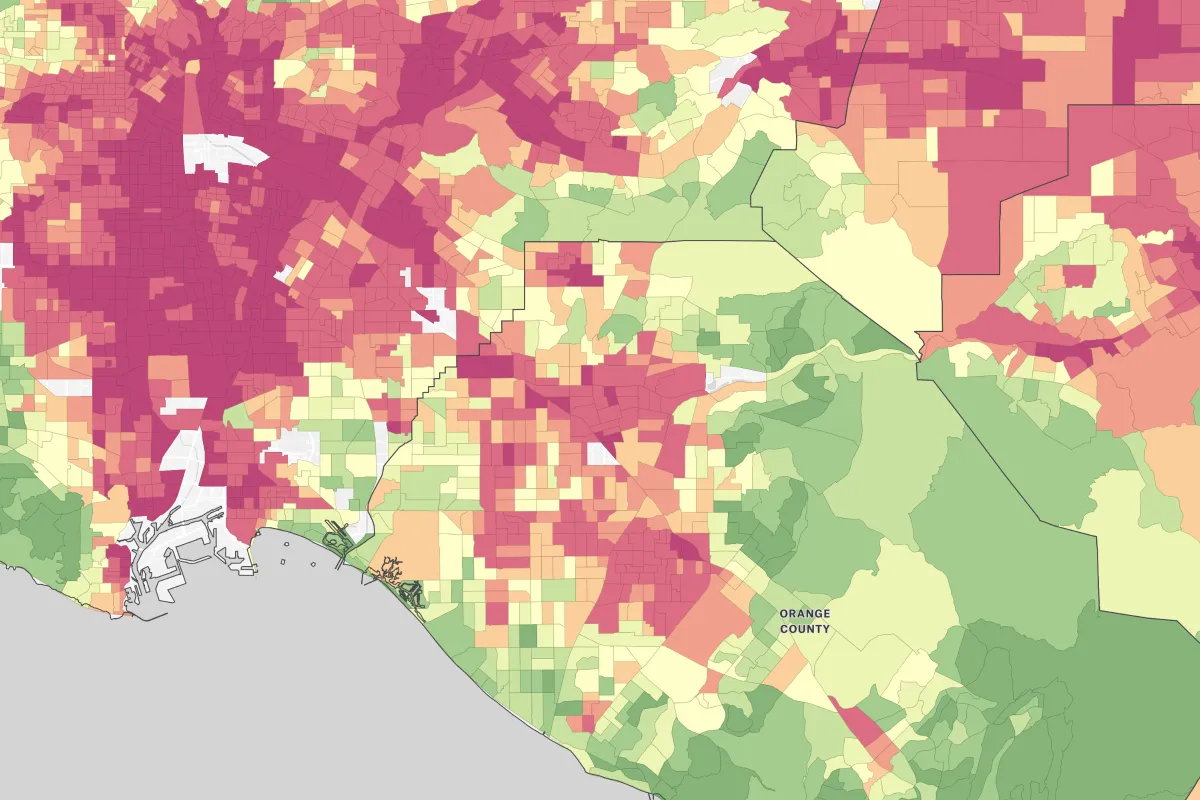 Preview of Pollution Burden Analysis, an interactive Felt map