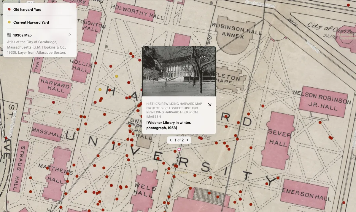 The Re-wilding course used maps to better understand the University's historic form. See student projects here.