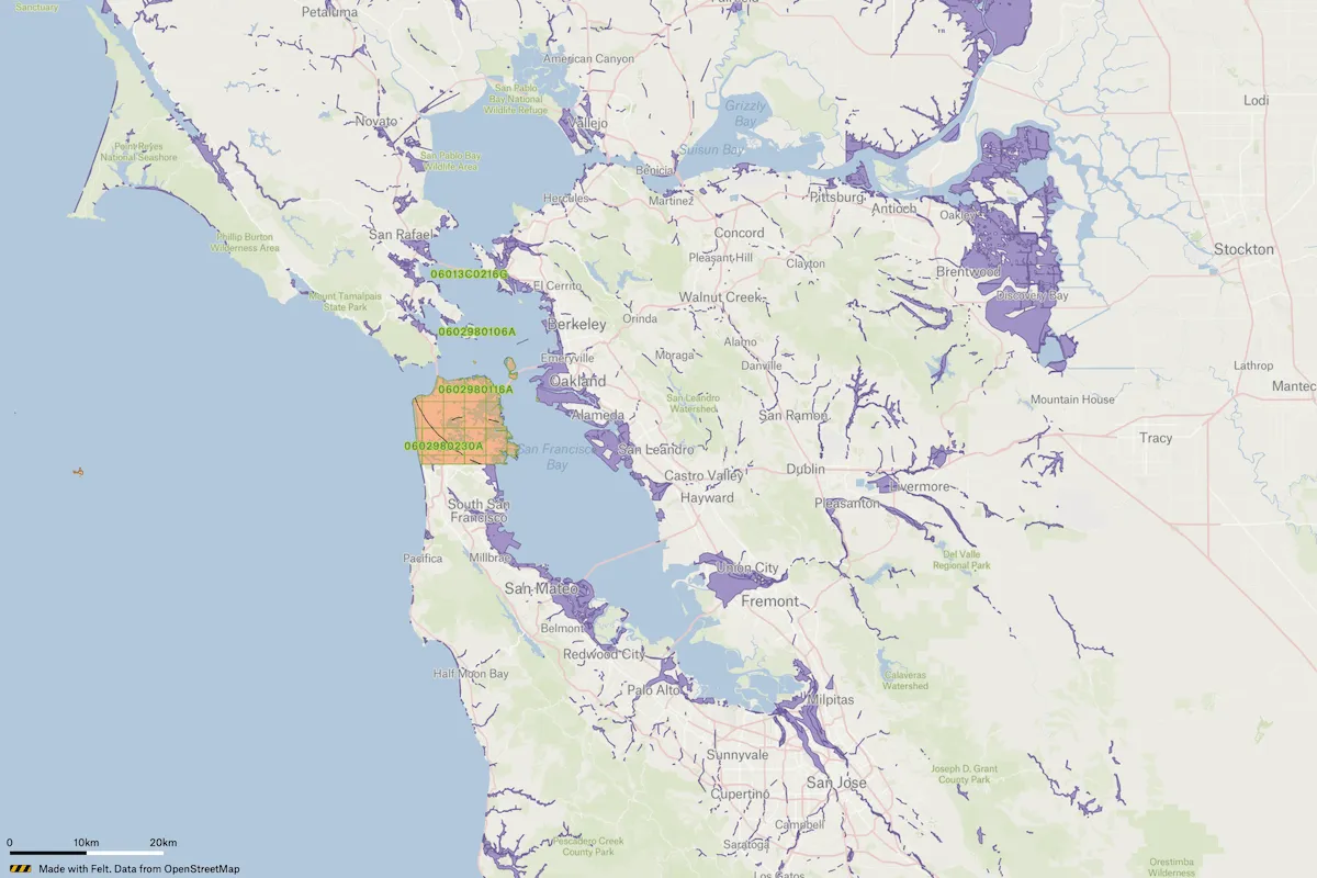 Preview of San Francisco FEMA Hazard Map, an interactive Felt map